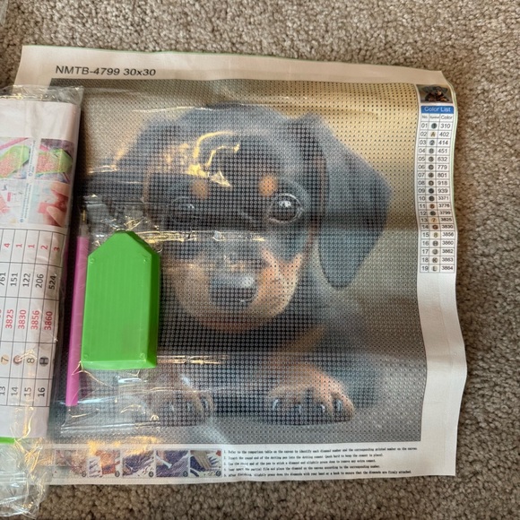 Lot of 5 Dachshund Diamond Painting Kits - Picture 4 of 6
